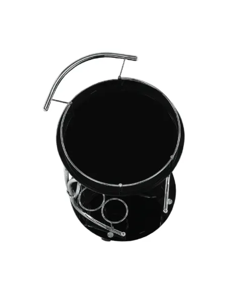 Măsuță de servire VESNA, living, 52x74x45 cm, sticlă/metal crom | MobilaOK