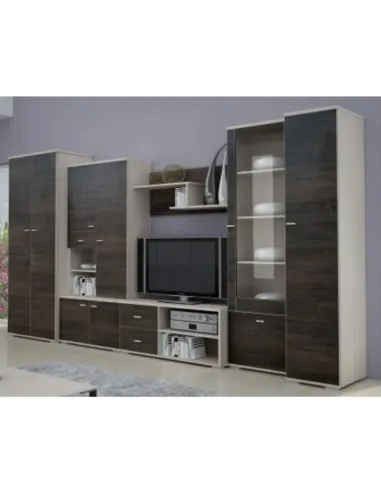 Set Living ARS, living, 370x51x199 cm, PAL melaminat frasin/stejar american | MobilaOK