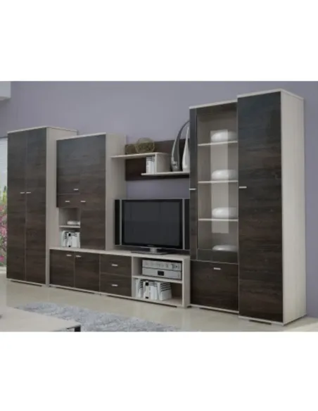 Set Living ARS, living, 370x51x199 cm, PAL melaminat frasin/stejar american | MobilaOK