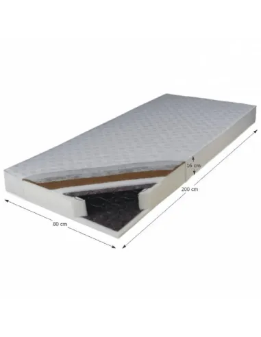 Saltea KOKOS MEDIUM, dormitor, 80x200 cm, arcuri Bonell, nucă de cocos, bumbac | MobilaOK