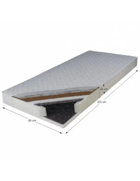 Saltea KOKOS MEDIUM, dormitor, 80x200 cm, arcuri Bonell, nucă de cocos, bumbac | MobilaOK