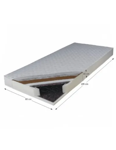 Saltea KOKOS MEDIUM pentru dormitor, 80x195 cm, arcuri Bonell si fibra de cocos | MobilaOK