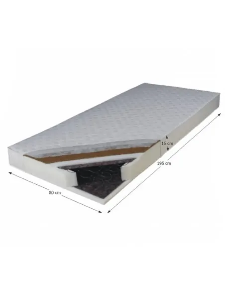 Saltea KOKOS MEDIUM pentru dormitor, 80x195 cm, arcuri Bonell si fibra de cocos | MobilaOK