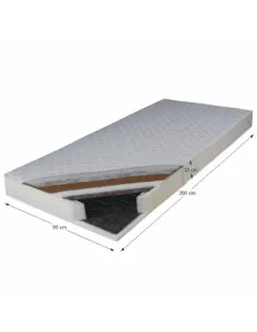 Saltea KOKOS MEDIUM, dormitor, 90x200 cm, arcuri Bonell si fibra de cocos | MobilaOK 2