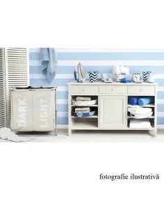 Coș de rufe LAUNDRY TYP 1, bucătărie/baie, 39.5x58x37 cm, textil/metal, KONDELA | MobilaOK 2