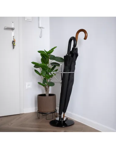 Suport umbrelă, OLDO, terasă/grădină, 26x26x60 cm, metal/sticlă/crom | MobilaOK