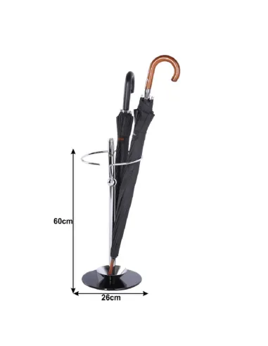 Suport umbrelă, OLDO, terasă/grădină, 26x26x60 cm, metal/sticlă/crom | MobilaOK