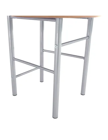 Cuier FRANK, servitor surd cu scaun, hol, 50x46x119 cm, PAL placat fag/argintiu | MobilaOK