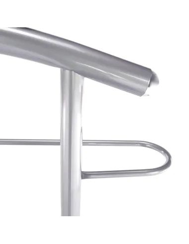 Cuier FRANK, servitor surd cu scaun, hol, 50x46x119 cm, PAL placat fag/argintiu | MobilaOK