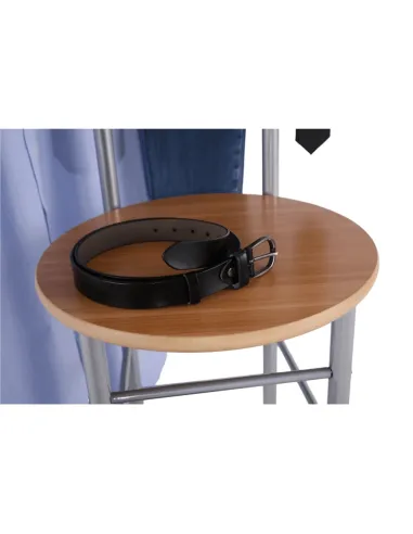Cuier FRANK, servitor surd cu scaun, hol, 50x46x119 cm, PAL placat fag/argintiu | MobilaOK