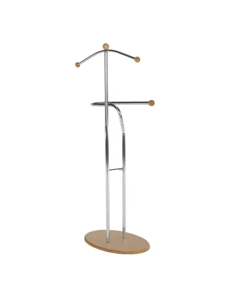 Cuier ELO, living/hol, 46x30x110 cm, MDF placat fag/metal crom | MobilaOK
