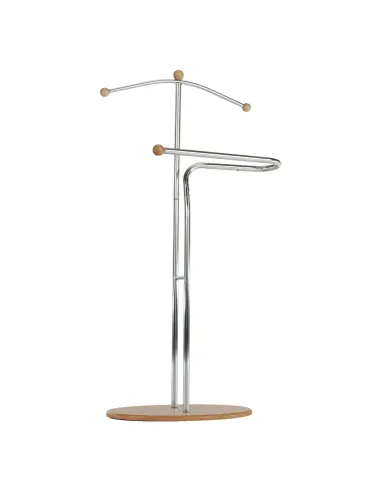 Cuier ELO, living/hol, 46x30x110 cm, MDF placat fag/metal crom | MobilaOK