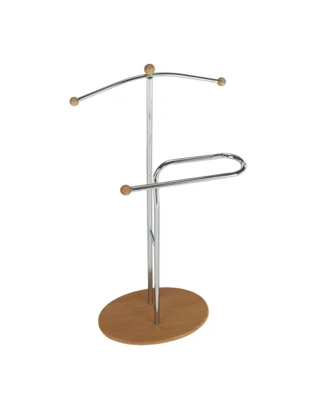 Cuier ELO, living/hol, 46x30x110 cm, MDF placat fag/metal crom | MobilaOK