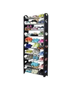 Pantofar BOTIS TYP 5, hol/dressing, 64x154x19.5 cm, Plastic și Metal, KONDELA | MobilaOK