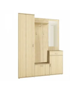 Ansamblu hol AMALIA, hol, 144x188x29 cm, PAL melaminat stejar sonoma | MobilaOK