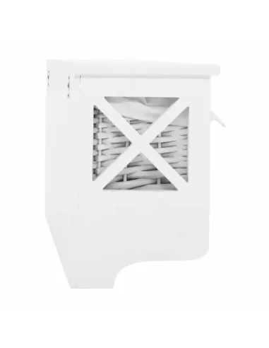 Poliță RAFELLO, dormitor/baie/hol, 100x30x20 cm, lemn, răchită, textil | MobilaOK