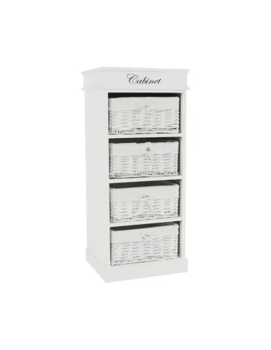 Comodă BLANCO dormitor/hol 45x104x40 cm PAL, răchită, textil | MobilaOK