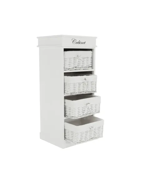 Comodă BLANCO dormitor/hol 45x104x40 cm PAL, răchită, textil | MobilaOK