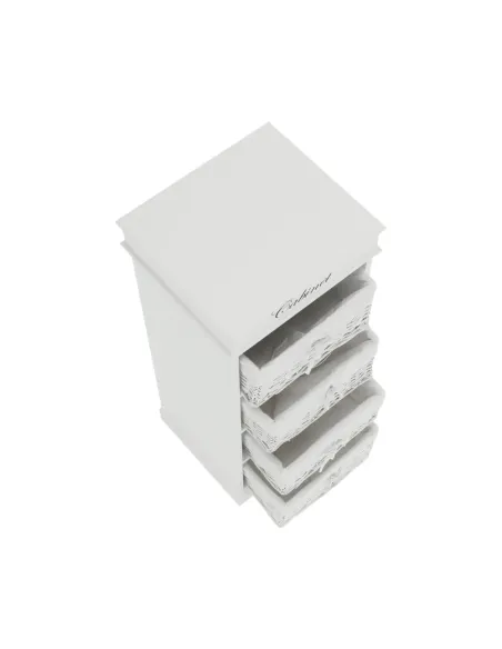 Comodă BLANCO dormitor/hol 45x104x40 cm PAL, răchită, textil | MobilaOK