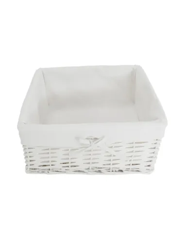 Comodă BLANCO dormitor/hol 45x104x40 cm PAL, răchită, textil | MobilaOK