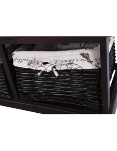 Bancă, SEAT BENCH 3, hol/dormitor/living, 70x45x35 cm, PAL și răchită | MobilaOK 2