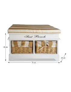 Bancă, SEAT BENCH 4, hol/dormitor, 70x45x35 cm, PAL, KONDELA | MobilaOK 2