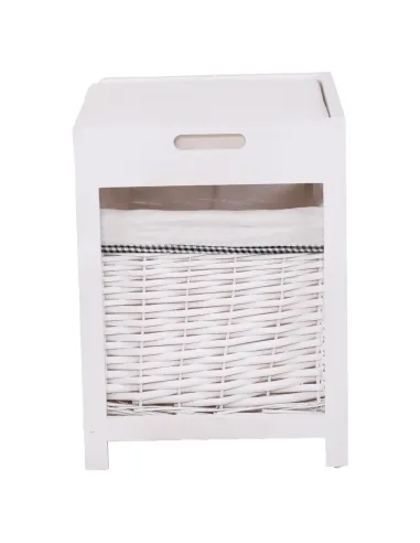 Bancută RUBY1 pentru hol, 40x45x34 cm, Lemn și Răchită | MobilaOK
