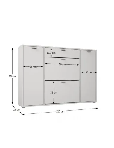 Pantofar, ANABELA, hol/dormitor, 120x85x28 cm, PAL melaminat | MobilaOK