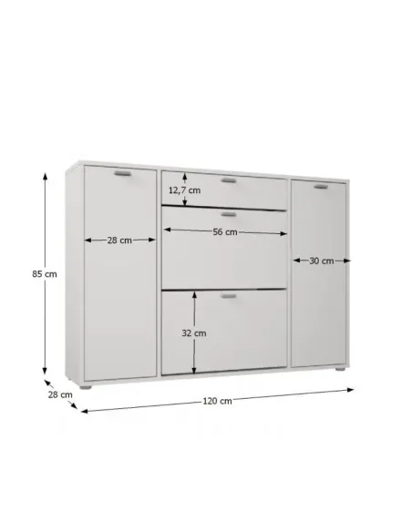 Pantofar, ANABELA, hol/dormitor, 120x85x28 cm, PAL melaminat | MobilaOK