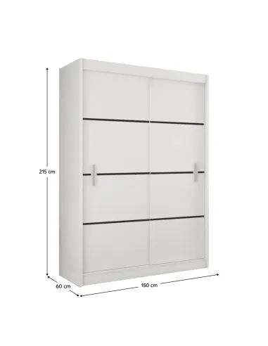 Dulap MERINA 150, dormitor/hol, 150x215x60 cm, PAL melaminat | MobilaOK