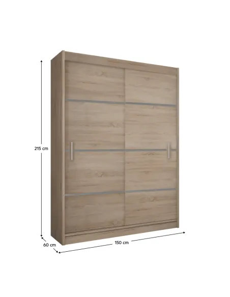 Dulap MERINA 150, dormitor, 150x215x60 cm, PAL melaminat | MobilaOK