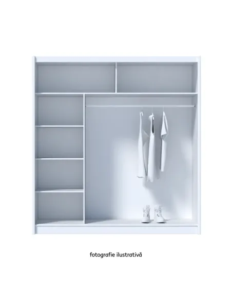 Dulap MERINA 203 pentru dormitor, 203x215x60 cm, PAL melaminat | MobilaOK