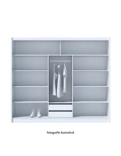 Dulap MERINA 250, dormitor/living, 250x60x215 cm, PAL melaminat | MobilaOK 2