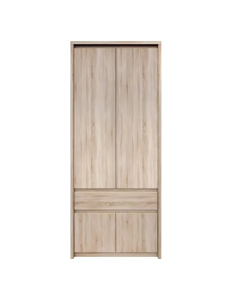 Dulap de haine NORTY, dormitor, 88x55x210 cm, PAL melaminat stejar sonoma | MobilaOK