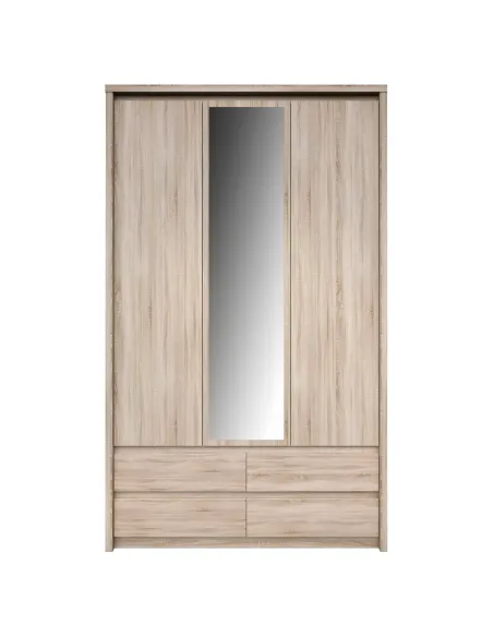 Dulap NORTY, dormitor/hol, 127x60x210 cm, PAL melaminat stejar sonoma | MobilaOK
