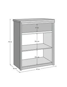 Comodă NORTY TYP 9 pentru dormitor, 87x40x92 cm, PAL melaminat stejar sonoma | MobilaOK 2