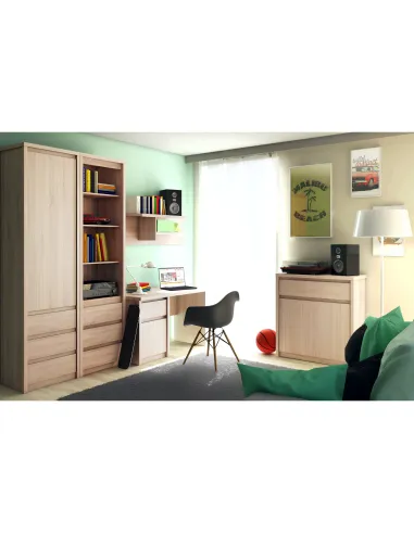 Comodă NORTY TYP 9 pentru dormitor, 87x40x92 cm, PAL melaminat stejar sonoma | MobilaOK