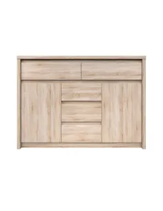 Comodă TYP 10 pentru dormitor/hol, 127x40x92 cm, PAL melaminat stejar sonoma | MobilaOK