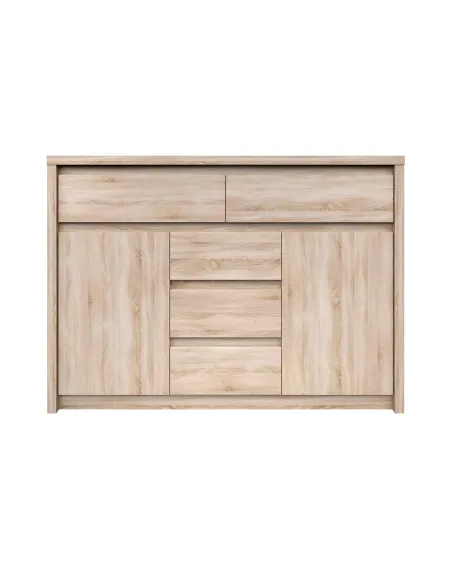 Comodă TYP 10 pentru dormitor/hol, 127x40x92 cm, PAL melaminat stejar sonoma | MobilaOK
