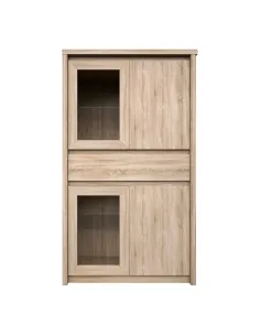 Vitrină NORTY TYP 7 pentru living/dormitor, 87x40x154 cm, PAL melaminat stejar sonoma | MobilaOK