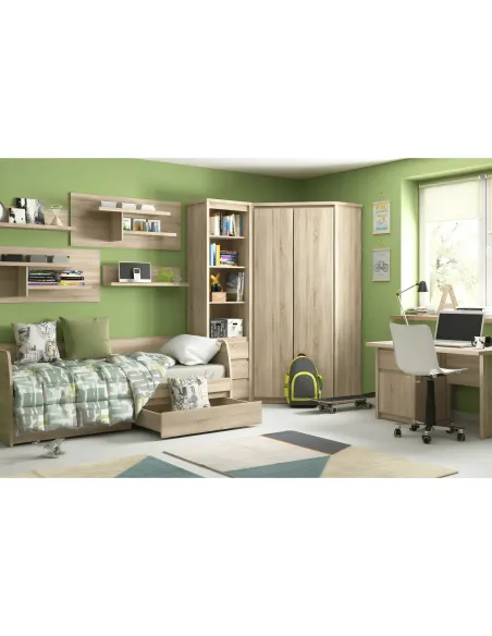Masă PC TYP 12, NORTY, birou, 120x60x76 cm, PAL melaminat stejar sonoma | MobilaOK