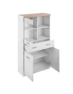 Vitrină TOPTY, living/dormitor/birou, 80x145x33 cm, PAL melaminat | MobilaOK 2