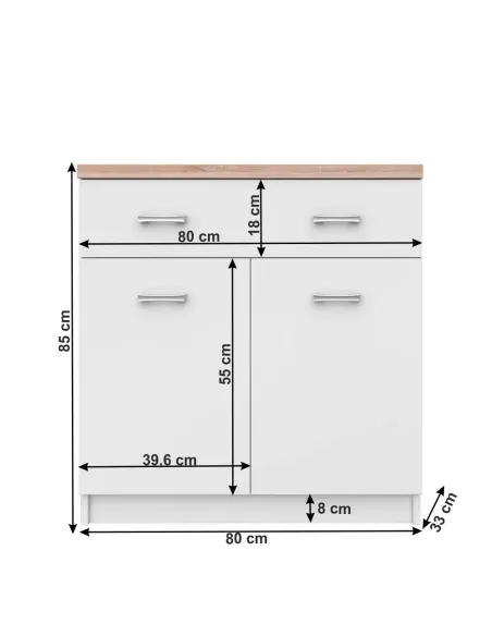 Comodă TOPTY, dormitor, 80x85x33 cm, PAL melaminat | MobilaOK