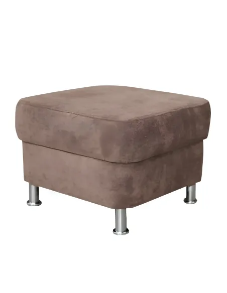 Taburet SANTIAGO pentru living, dormitor, hol - 58x41x58 cm, Textil, picioare metalice | MobilaOK