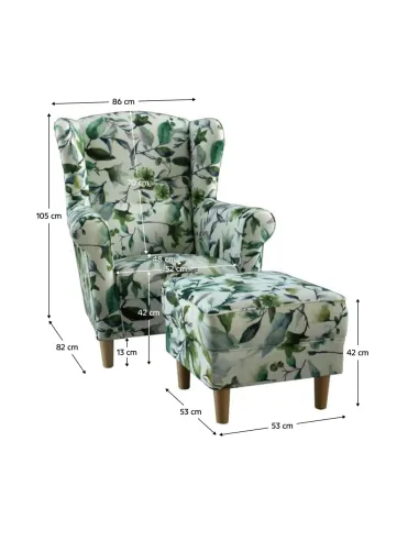 Fotoliu ASTRID living, 86x105x82 cm, material textil | MobilaOK