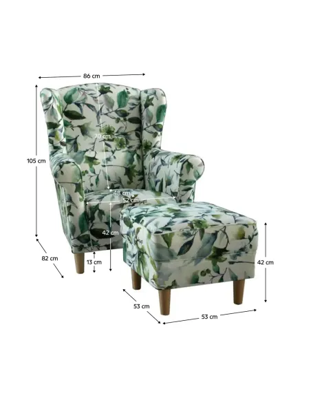 Fotoliu ASTRID living, 86x105x82 cm, material textil | MobilaOK