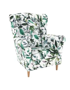 Fotoliu CHARLOT pentru living, 86x105x82 cm, Material textil, picioare lemn masiv | MobilaOK