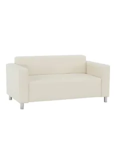 Canapea HOMKER, living, 140x81x71 cm, piele ecologică bej | MobilaOK