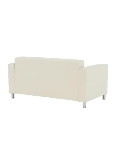 Canapea HOMKER, living, 140x81x71 cm, piele ecologică bej | MobilaOK