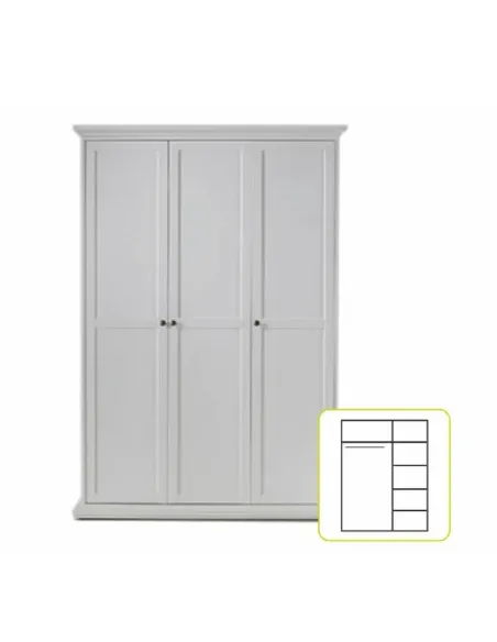 Dulap, PARIS 3D 75353, dormitor/hol, 138.8x200.6x60.5 cm, PAL/MDF | MobilaOK
